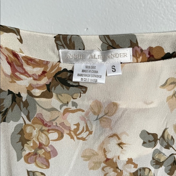 Vintage Floral Silk Top Annie Alexander NWT 90’s? - Picture 2 of 6